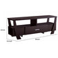 Modern Style TV Stand with 2 Open Shelves and 2 Side Shelves, Brown by Casagear Home