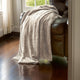 Throw Blanket | 60" | Faux Fur | Fretted Design | Cream