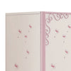 Metal Armoire with Butterfly Handle and Dandelions White and Purple BM204309