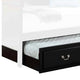 Wooden Twin Size Trundle Bed with Caster Wheels Black BM204336