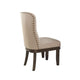Wooden Side Chairs with Wing Back Design Set of Two Beige and Brown BM204350