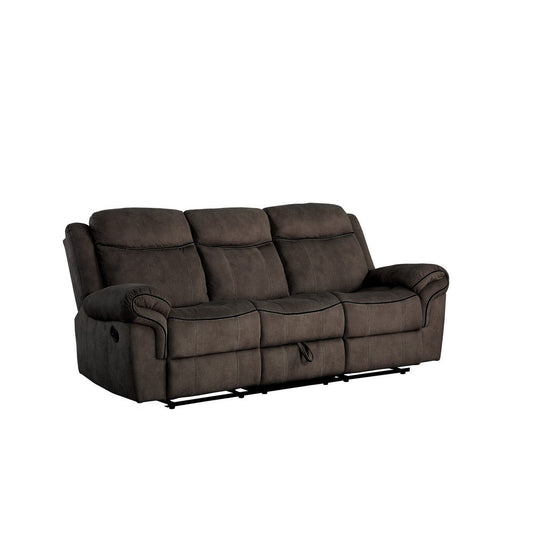 Reclining Sofa | 87" | 3 Seater | Velvet | Espresso Brown