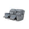 Fabric Upholstered Recliner Loveseat with USB Charging Docks Gray By Casagear Home BM204391