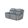 Fabric Upholstered Recliner Loveseat with USB Charging Docks Gray By Casagear Home BM204391