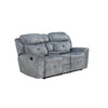 Fabric Upholstered Recliner Loveseat with USB Charging Docks, Gray By Casagear Home