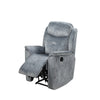Fabric Upholstered Recliner Chair with USB Charging Docks Gray BM204392