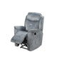 Fabric Upholstered Recliner Chair with USB Charging Docks Gray BM204392