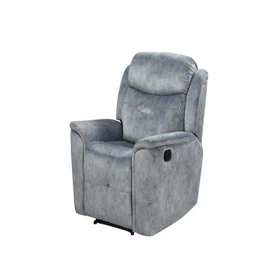 Fabric Upholstered Recliner Chair with USB Charging Docks, Gray