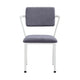 Fabric Upholstered Metal Dining Chair Set of 2 White and Gray BM204482