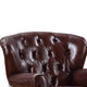Faux Leather Upholstered Wooden Accent Chair with Tufted Back Brown BM204523