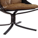 Faux Leather Upholstered Metal Frame Accent Chair with Star Base,Brown BM204524