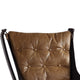 Faux Leather Upholstered Metal Frame Accent Chair with Star Base,Brown BM204524