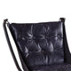 Star Base Metal Accent Chair with Faux Leather Seating Blue and Brown BM204525