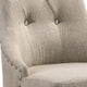 Wooden Chair with Fabric Upholstered Seating Set of 2,Beige and Brown BM204529