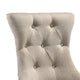 Wooden Chair with Fabric Upholstered Seating Set of 2,Beige and Brown BM204529