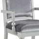 Crystal Inlaid Fabric Upholstered Wooden Arm Chair Set of 2 Silver BM204531