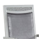 Crystal Inlaid Fabric Upholstered Wooden Arm Chair Set of 2 Silver BM204531