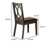 Dining Chair | Cut Out Back | Cushioned Seat | Set of 2 | Brown BM204533