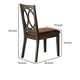 Dining Chair | Cut Out Back | Cushioned Seat | Set of 2 | Brown BM204533