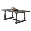 Transitional Style Wooden Dining Table with Trestle Base Gray BM204534