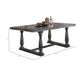 Transitional Style Wooden Dining Table with Trestle Base Gray BM204534