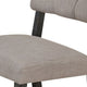Wooden Side chair with Tufted Back Set of 2 Brown and Gray BM204535