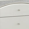 Modern Style 2 Drawer Wooden Nightstand with Rhinestone Inlays Silver BM204548