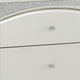 Modern Style 2 Drawer Wooden Nightstand with Rhinestone Inlays Silver BM204548