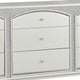Modern Style 9 Drawer Wooden Dresser with Rhinestone Inlays Silver BM204550