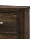 Transitional Style 2 Drawer Wooden Nightstand with Plinth Base Brown BM204557