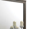 Transitional Style Wooden Decorative Mirror with Grooved Panels Brown BM204558