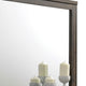 Transitional Style Wooden Decorative Mirror with Grooved Panels Brown BM204558