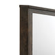 Transitional Style Wooden Decorative Mirror with Grooved Panels Brown BM204558