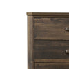 Transitional Style 5 Drawer Wooden Chest with Plinth Base Brown BM204560