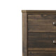 Transitional Style 5 Drawer Wooden Chest with Plinth Base Brown BM204560