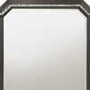 Contemporary Style Wooden Decorative Mirror with LED Lights Gray BM204568