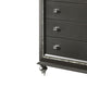 Contemporary Style 5 Drawer Wooden Chest with Turned Legs Gray BM204570