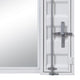 Industrial Style Metal Vanity Mirror with Recessed Door Storage White