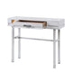 Industrial Style Metal and Wood 1 Drawer Vanity Desk White