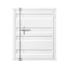 Industrial Style Metal Chest with Recessed Door Front White BM204609