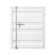 Industrial Style Metal Chest with Recessed Door Front White BM204609