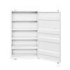 Industrial Style Metal Chest with Recessed Door Front White BM204609