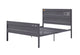 Industrial Style Metal Full Size Bed with Straight Leg Support, Gray