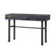 Industrial Style Metal and Wood 1 Drawer Vanity Desk, Gray