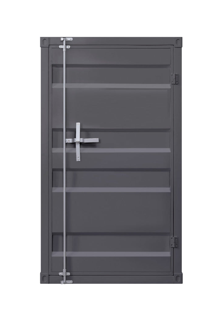 Chest | Metal | Recessed Door Front | Industrial Style | Gray BM204617