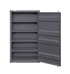 Chest | Metal | Recessed Door Front | Industrial Style | Gray BM204617