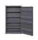 Chest | Metal | Recessed Door Front | Industrial Style | Gray BM204617