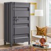 Chest | Metal | Recessed Door Front | Industrial Style | Gray
