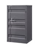 Chest | Metal | Recessed Door Front | Industrial Style | Gray