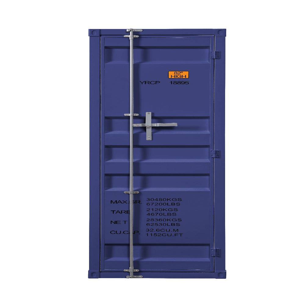 Wardrobe | Industrial Style | Metal | Recessed Door Front | Blue